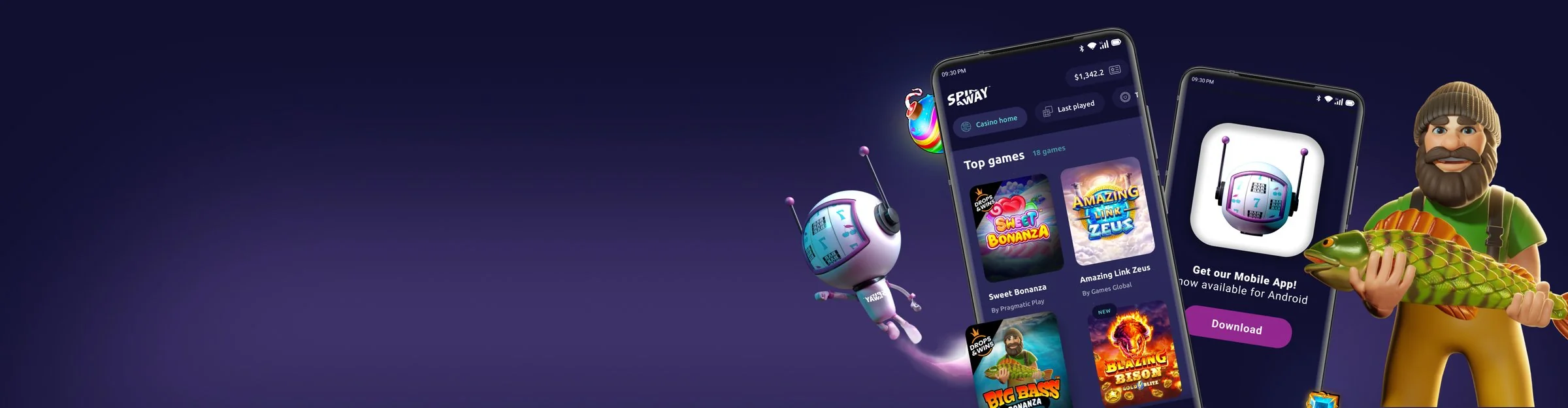 Spinaway Casino welcome bonus banner